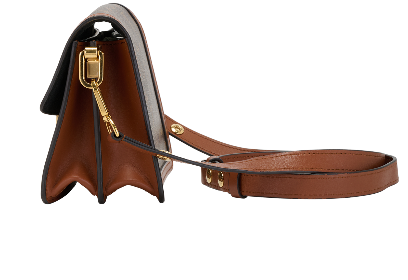 Mini Dauphine, &pound;1,400, Handbags, Brown, Canvas, Bottom view